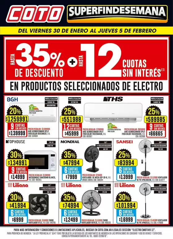 Catálogo Coto en Monte Hermoso | Coto Afiche Electro Motivo | 2026-01-30T00:00:00.000Z - 2026-02-05T00:00:00.000Z