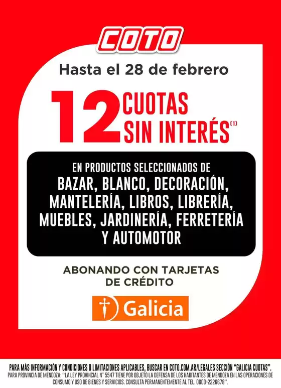 Catálogo Coto en Córdoba | Coto Afiche Web- Galicia Cuotas | 2026-02-03T00:00:00.000Z - 2026-02-28T00:00:00.000Z
