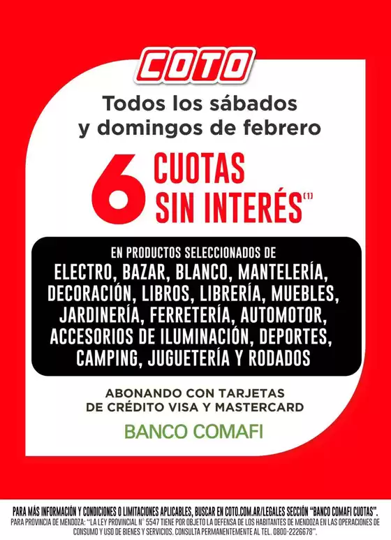 Catálogo Coto en Córdoba | Coto Afiche Web Banco Comafi | 2026-02-01T00:00:00.000Z - 2026-02-28T00:00:00.000Z