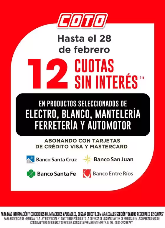 Catálogo Coto en Córdoba | Coto Afiche Web- Bancos Regionales | 2026-02-03T00:00:00.000Z - 2026-02-28T00:00:00.000Z