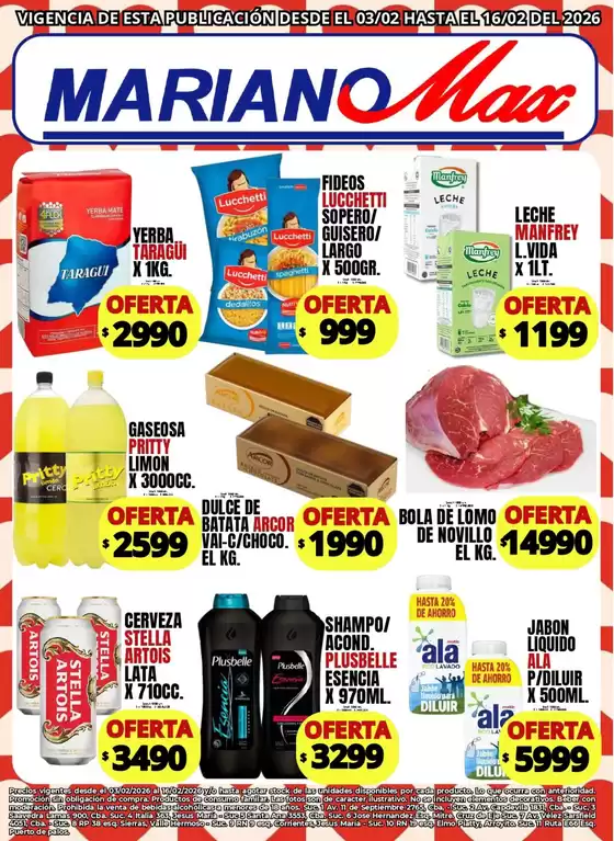Catálogo Supermercados Mariano Max en Malargüe | Ofertas Supermercados Mariano Max | 2026-02-03T00:00:00.000Z - 2026-02-16T00:00:00.000Z