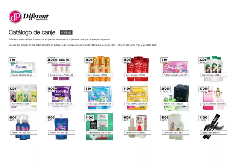 Catálogo Diferent Perfumerias en Tres Arroyos | Catálogo de canje | 2026-02-05T00:00:00.000Z - 2026-02-23T00:00:00.000Z