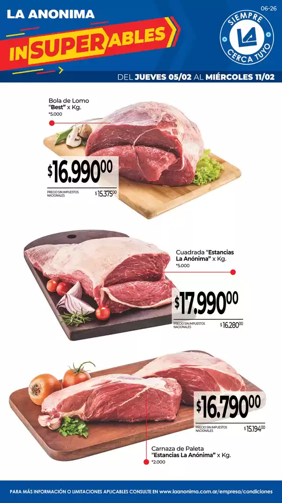 Catálogo La Anonima en Floresta Oeste | Frescos | 2026-02-05T00:00:00.000Z - 2026-02-11T00:00:00.000Z