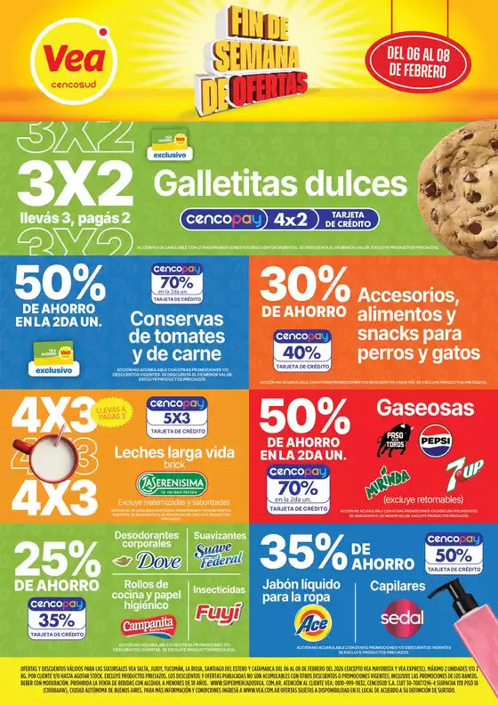 Catálogo Supermercados Vea | Oferta fin de semana | 2026-02-06T00:00:00.000Z - 2026-02-08T00:00:00.000Z