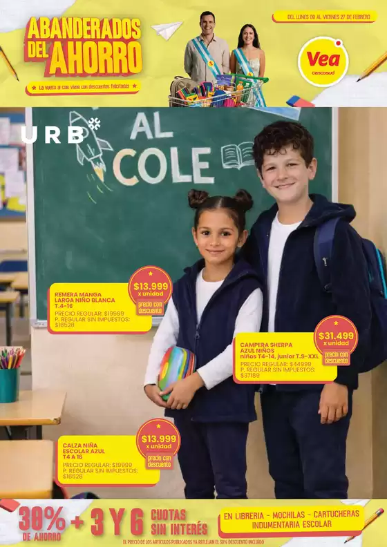 Catálogo Supermercados Vea | Oferta Nacional Vuelta al Cole | 2026-02-09T00:00:00.000Z - 2026-02-27T00:00:00.000Z