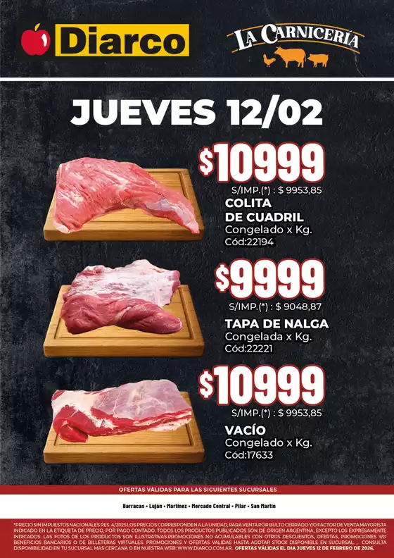 Catálogo Diarco | ESPECIAL CARNICERIA GBA | 2026-02-12T00:00:00.000Z - 2026-02-12T00:00:00.000Z