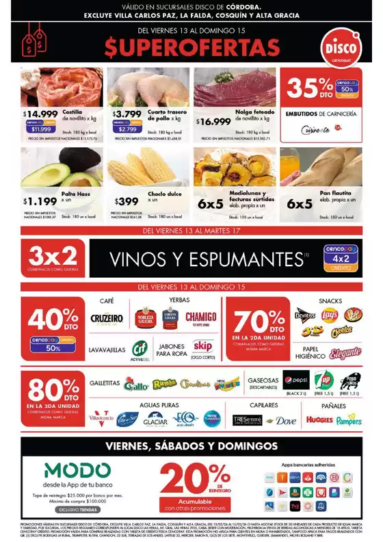 Catálogo Disco en Santa Fe | Ofertas | Córdoba | 2026-02-13T00:00:00.000Z - 2026-02-17T00:00:00.000Z