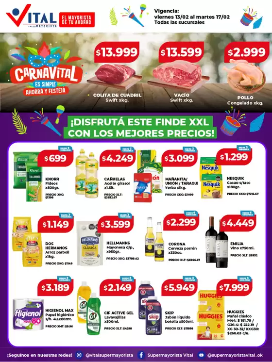 Catálogo Supermayorista Vital | Ofertas fin de semana | | 2026-02-13T00:00:00.000Z - 2026-02-17T00:00:00.000Z