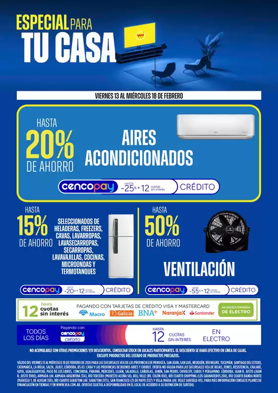 Catálogo Supermercados Vea | Ofertas especial para tu casa | 2026-02-13T00:00:00.000Z - 2026-02-18T00:00:00.000Z