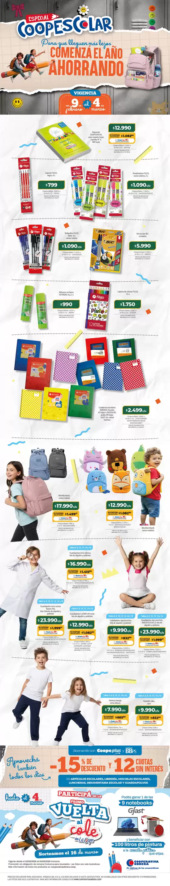 Catálogo Cooperativa Obrera en Río Cuarto | Coopescolar | 2026-02-02T00:00:00.000Z - 2026-03-04T00:00:00.000Z