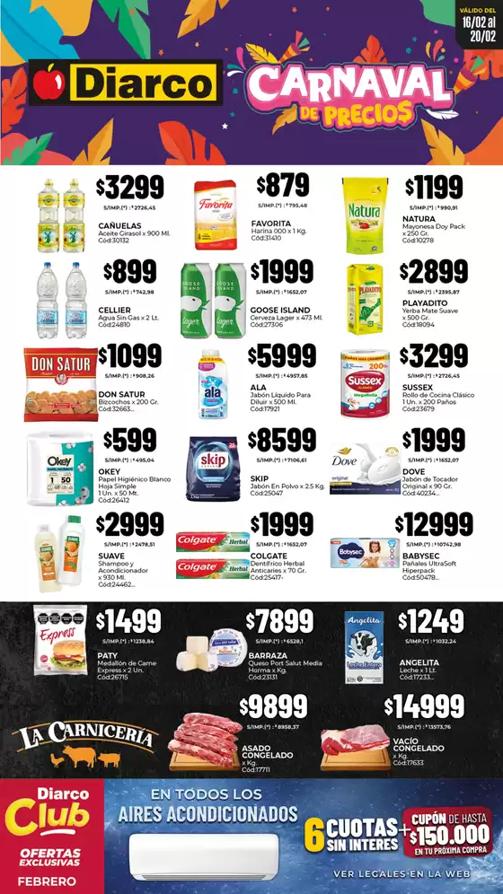 Catálogo Diarco en Salta | OFERTAS PUEBLO SUR | 2026-02-16T00:00:00.000Z - 2026-02-20T00:00:00.000Z