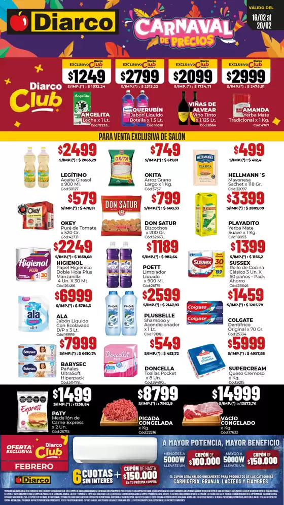 Catálogo Diarco en Salta | OFERTAS GBA | 2026-02-16T00:00:00.000Z - 2026-02-20T00:00:00.000Z