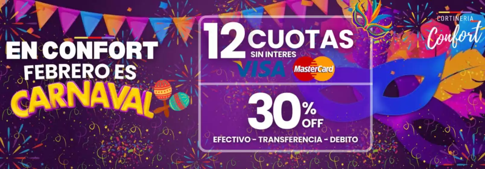 Catálogo Cortinería Confort | Carnaval! | 2026-02-16T00:00:00.000Z - 2026-02-28T00:00:00.000Z