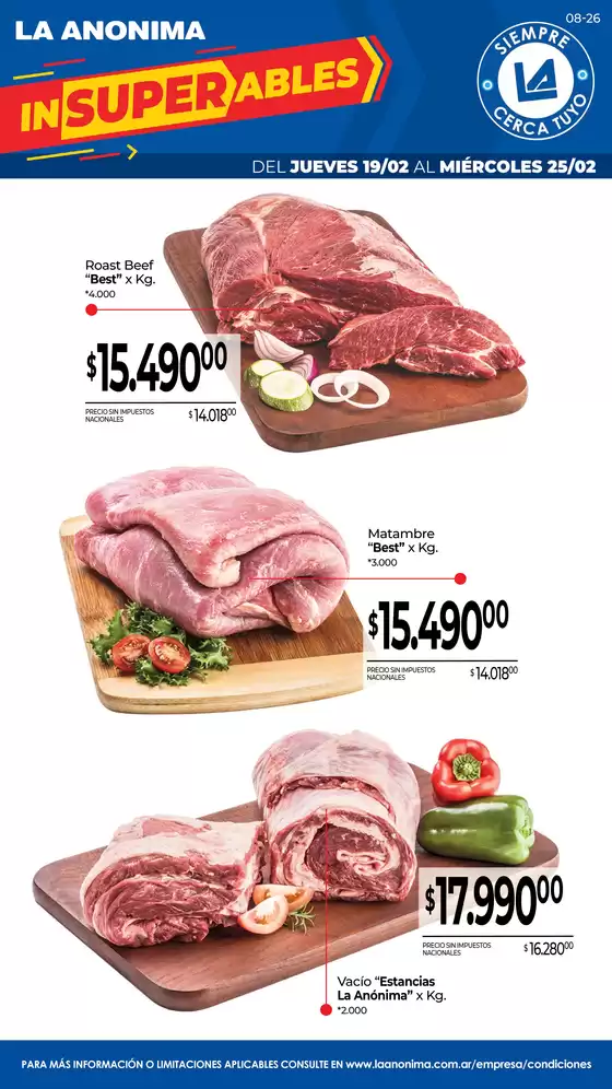 Catálogo La Anonima en Ushuaia | Frescos | 2026-02-19T00:00:00.000Z - 2026-02-25T00:00:00.000Z