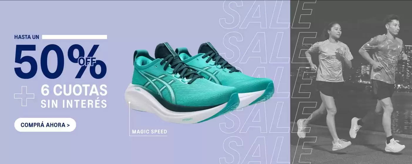Catálogo Asics | Hasta 50% off | 2026-02-19T00:00:00.000Z - 2026-03-08T00:00:00.000Z