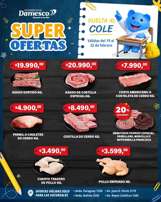 Catálogo Supermercados Damesco en Esquel | Ofertas minoristas 19 al 22 02 | 2026-02-19T00:00:00.000Z - 2026-02-22T00:00:00.000Z