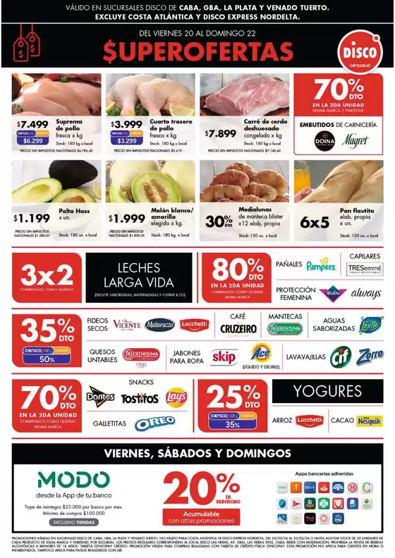 Catálogo Disco | Ofertas | Bs. As. y Santa Fé | 2026-02-20T00:00:00.000Z - 2026-02-22T00:00:00.000Z