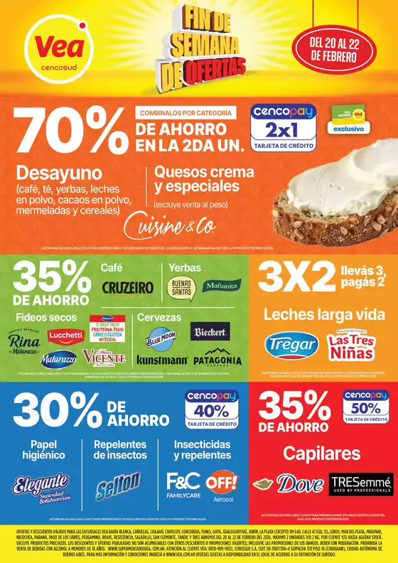 Catálogo Supermercados Vea | Oferta fin de semana | Nea | 2026-02-20T00:00:00.000Z - 2026-02-22T00:00:00.000Z