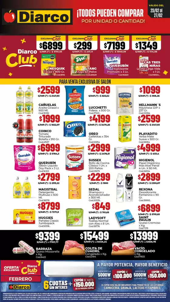 Catálogo Diarco en Puerto Madryn | OFERTAS SUR | 2026-02-23T00:00:00.000Z - 2026-02-27T00:00:00.000Z
