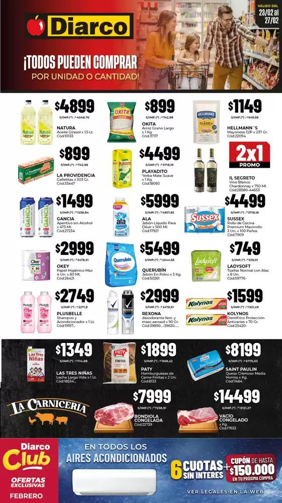 Catálogo Diarco en Puerto Madryn | OFERTAS PUEBLO INTERIOR | 2026-02-23T00:00:00.000Z - 2026-02-27T00:00:00.000Z