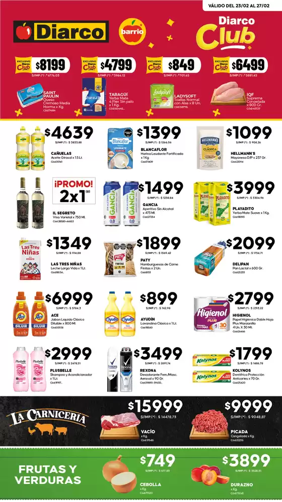Catálogo Diarco | OFERTAS DIARCO BARRIO | 2026-02-23T00:00:00.000Z - 2026-02-27T00:00:00.000Z