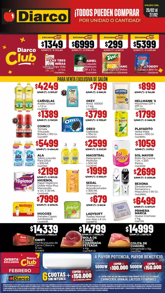 Catálogo Diarco | OFERTAS GBA | 2026-02-23T00:00:00.000Z - 2026-02-27T00:00:00.000Z