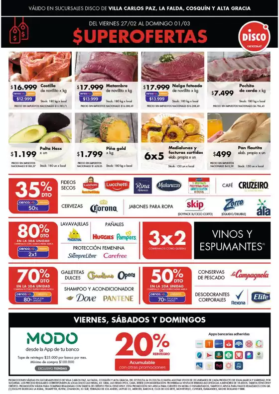 Catálogo Disco | Ofertas | Punilla | 2026-02-27T00:00:00.000Z - 2026-03-01T00:00:00.000Z