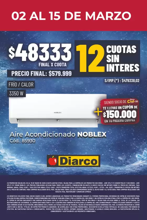 Catálogo Diarco | AIRE 12 CUOTAS CUPÓN | 2026-03-02T00:00:00.000Z - 2026-03-15T00:00:00.000Z