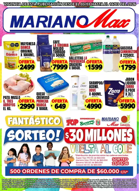 Catálogo Supermercados Mariano Max | Ofertas Supermercados Mariano Max | 2026-03-03T00:00:00.000Z - 2026-03-16T00:00:00.000Z