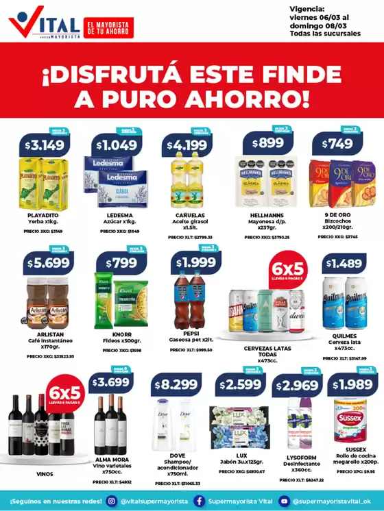 Catálogo Supermayorista Vital en Morón | Ofertas fin de semana | | 2026-03-06T00:00:00.000Z - 2026-03-08T00:00:00.000Z