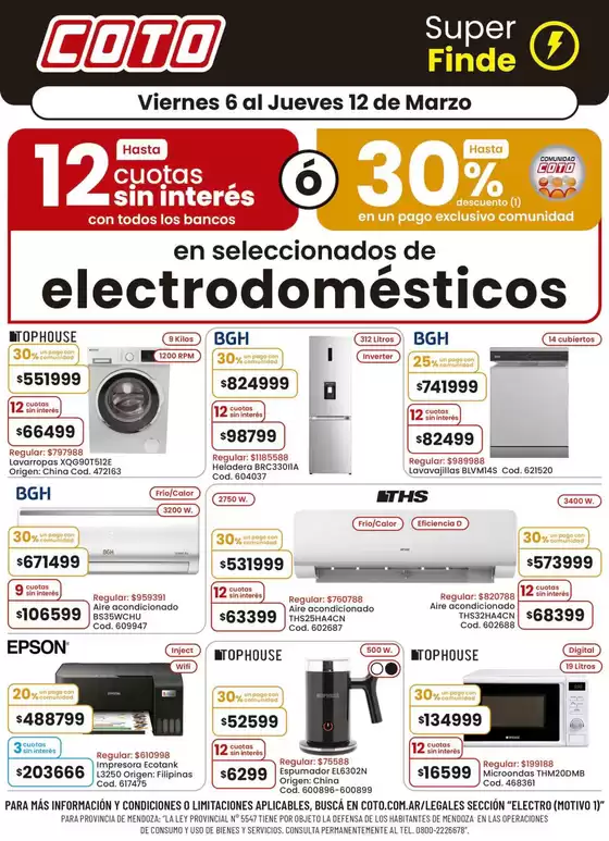 Catálogo Coto en Morón | Coto Afiche Electro Motivo | 2026-03-06T00:00:00.000Z - 2026-03-12T00:00:00.000Z