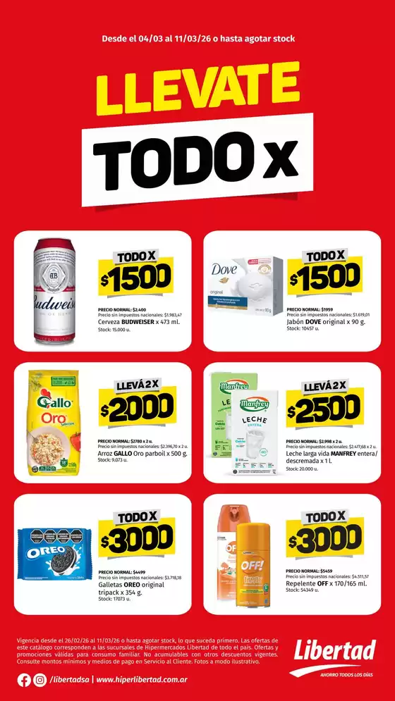 Catálogo Hiper Libertad en Avellaneda (Buenos Aires) | Descuentos y promociones | 2026-02-26T00:00:00.000Z - 2026-03-11T00:00:00.000Z
