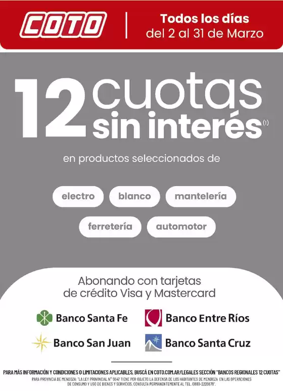 Catálogo Coto | Coto Afiche Web Bancos Regionales | 2026-03-02T00:00:00.000Z - 2026-03-31T00:00:00.000Z