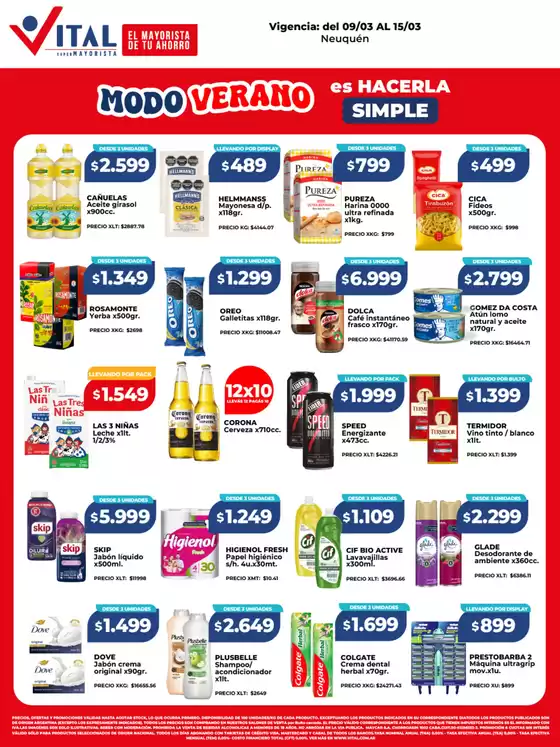 Catálogo Supermayorista Vital en Caseros | Gangas y ofertas actuales | 2026-03-09T00:00:00.000Z - 2026-03-15T00:00:00.000Z