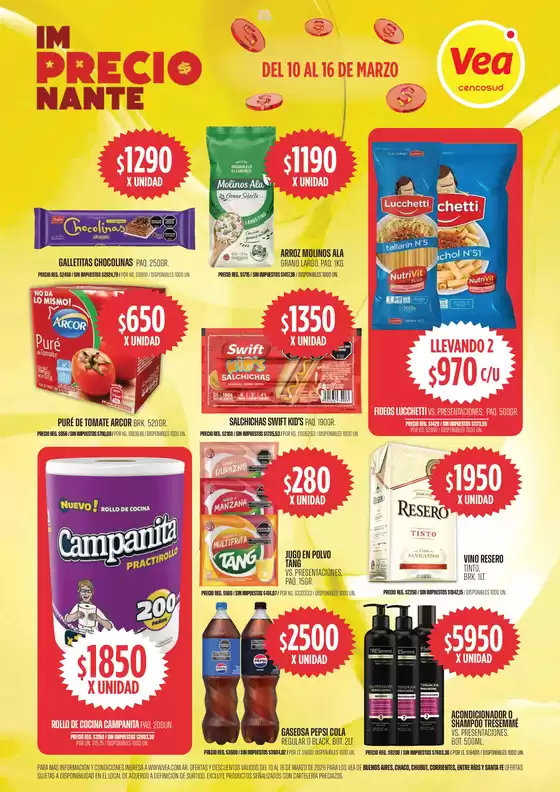 Catálogo Supermercados Vea | Oferta imPRECIOnante | BA Nea Chubut | 2026-03-10T00:00:00.000Z - 2026-03-16T00:00:00.000Z