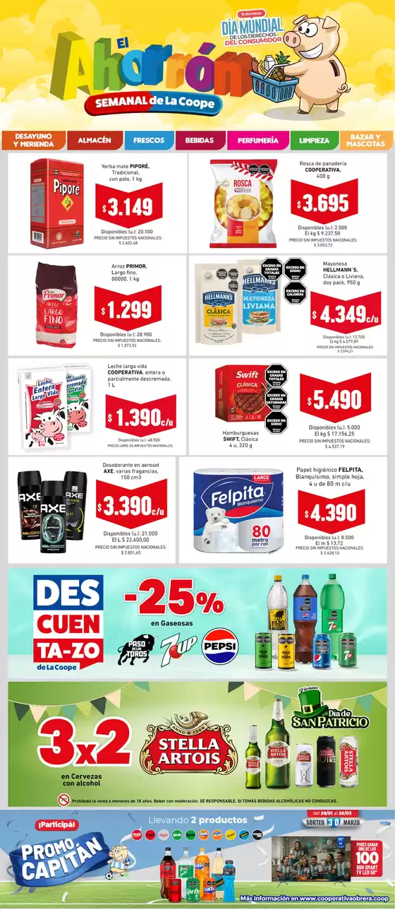 Catálogo Cooperativa Obrera en Villa Carlos Paz | Ahorron-12032026-CR | 2026-01-26T00:00:00.000Z - 2026-03-26T00:00:00.000Z