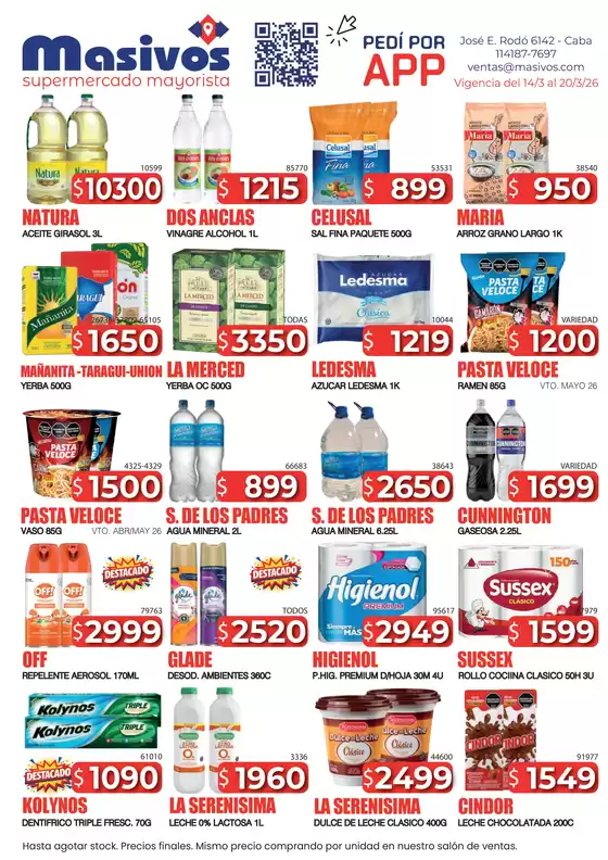 Catálogo Masivos en Gregorio de Laferrere | Ofertas140326 | 2026-03-14T00:00:00.000Z - 2026-03-20T00:00:00.000Z