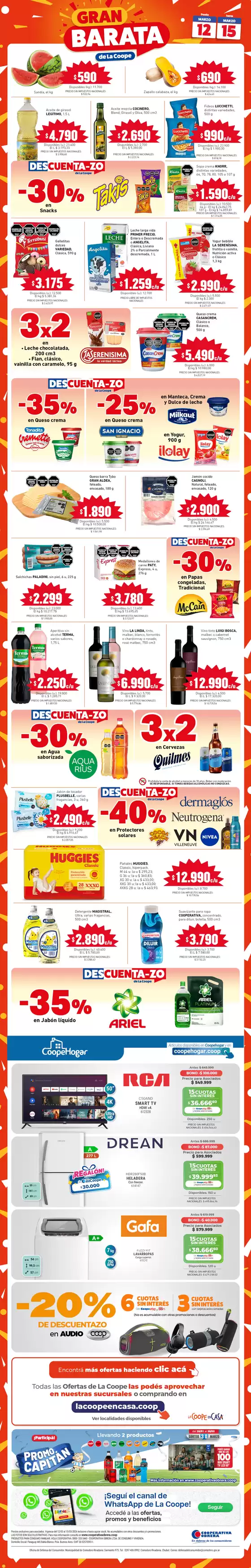 Catálogo Cooperativa Obrera en San Cristóbal (Buenos Aires) | GB 12032026 | 2026-03-12T00:00:00.000Z - 2026-03-15T00:00:00.000Z