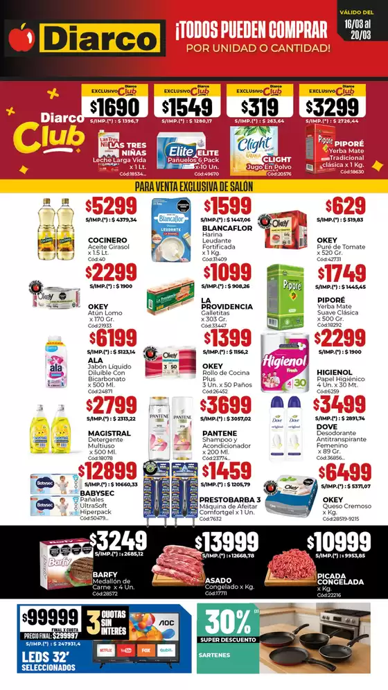 Catálogo Diarco en Pilar (Buenos Aires) | OFERTAS SUR | 2026-03-16T00:00:00.000Z - 2026-03-20T00:00:00.000Z