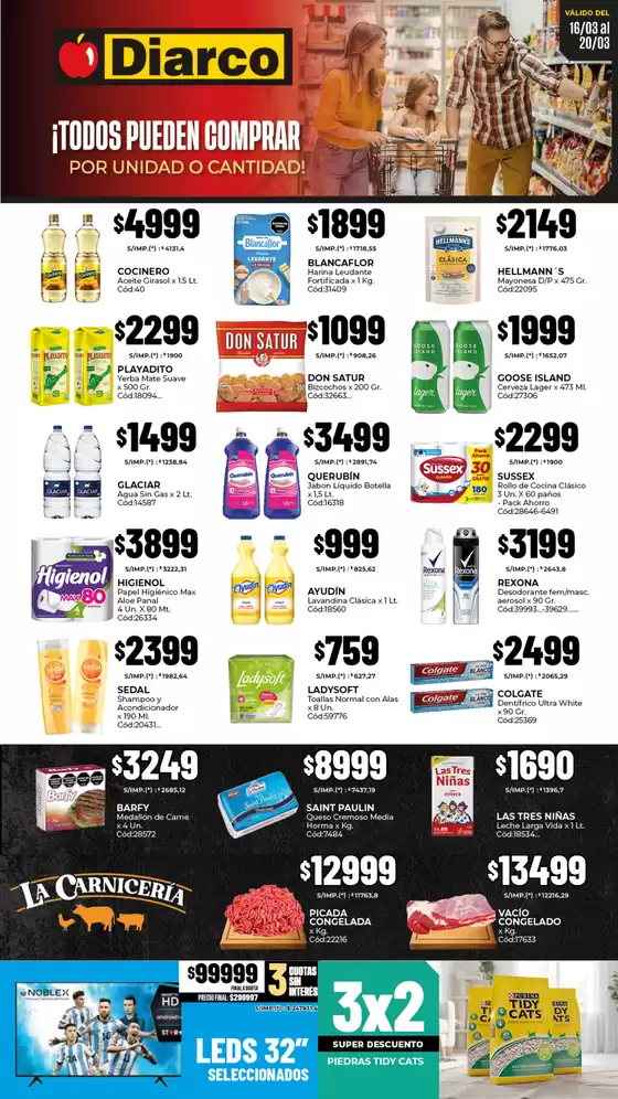 Catálogo Diarco en San Miguel (Buenos Aires) | OFERTAS PUEBLO INTERIOR | 2026-03-16T00:00:00.000Z - 2026-03-20T00:00:00.000Z