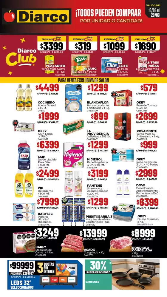 Catálogo Diarco en Recoleta | OFERTAS INTERIOR | 2026-03-16T00:00:00.000Z - 2026-03-20T00:00:00.000Z