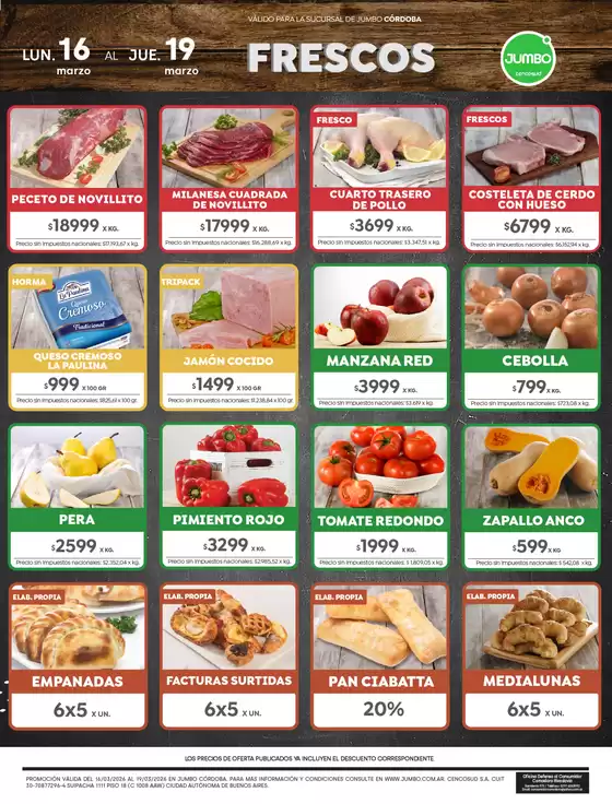 Catálogo Jumbo en San Miguel (Buenos Aires) | Ofertas | Córdoba | 2026-03-16T00:00:00.000Z - 2026-03-19T00:00:00.000Z