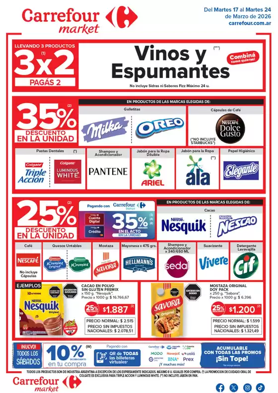 Catálogo Carrefour Market en Banfield | Market Paraná 17 Marzo | 2026-03-17T00:00:00.000Z - 2026-03-25T00:00:00.000Z