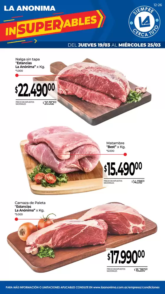 Catálogo La Anonima en Río Gallegos | Frescos | 2026-03-19T00:00:00.000Z - 2026-03-25T00:00:00.000Z