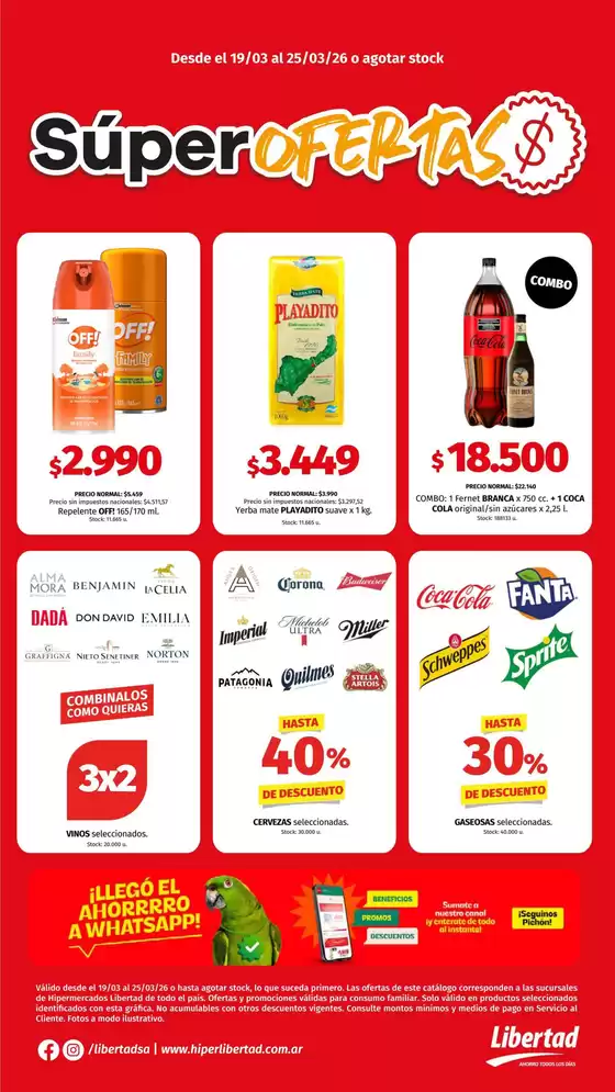 Catálogo Hiper Libertad en Mar del Plata | Ofertas principales para todos los cazadores de gangas | 2026-03-19T00:00:00.000Z - 2026-03-25T00:00:00.000Z