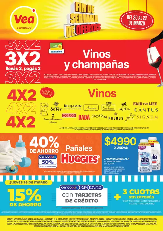 Catálogo Supermercados Vea en Mar del Plata | Ofertas fin de semana | Córdoba | 2026-03-20T00:00:00.000Z - 2026-03-26T00:00:00.000Z