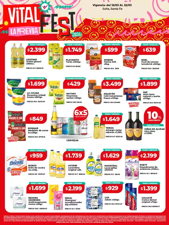 Catálogo Supermayorista Vital en Monte Hermoso | Ofertas principales y descuentos | 2026-03-21T00:00:00.000Z - 2026-04-04T00:00:00.000Z