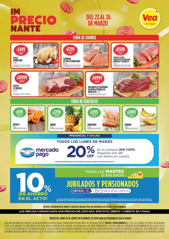 Catálogo Supermercados Vea en Río Segundo | Semanal Chubut | 2026-03-23T00:00:00.000Z - 2026-03-26T00:00:00.000Z