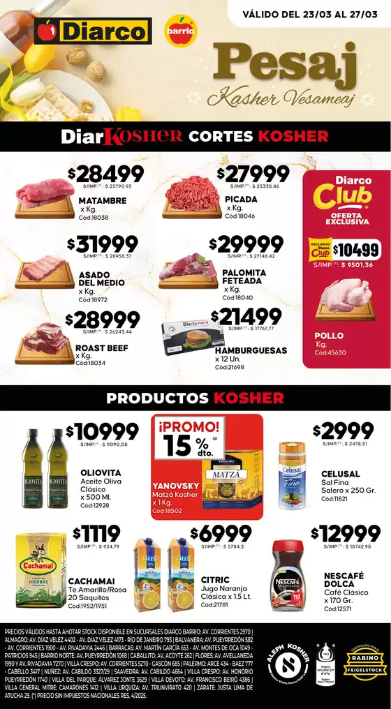 Catálogo Diarco | OFERTAS KOSHER | 2026-03-23T00:00:00.000Z - 2026-03-27T00:00:00.000Z
