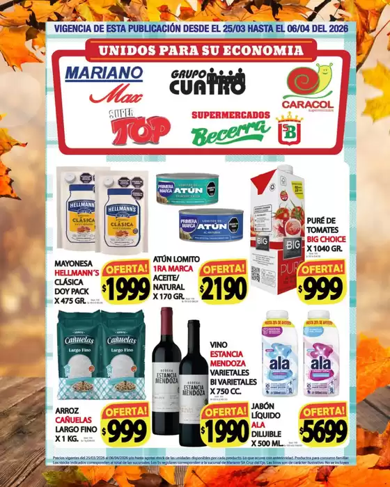 Catálogo Supermercados Caracol en Quitilipi | Ofertas Supermercados Caracol | 2026-03-25T00:00:00.000Z - 2026-04-06T00:00:00.000Z